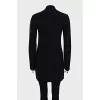 Wool cardigan with brand logo