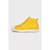 Yellow leather sneakers