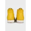 Yellow leather sneakers