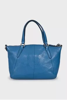 Blue leather crossbody