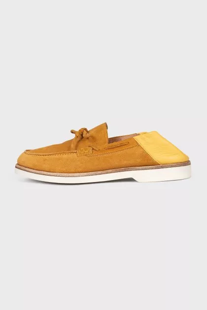 Men's suede loafers with soft backs