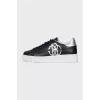 Men's leather sneakers with logo