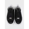 Men's leather sneakers with logo