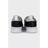 Men's leather sneakers with logo