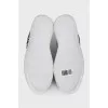 Men's leather sneakers with logo