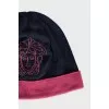 Cashmere hat with brand logo