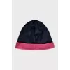 Cashmere hat with brand logo