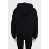 Denim hoodie with print