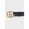 Black leather belt