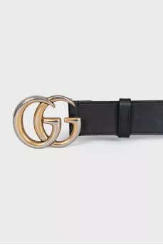Black leather belt