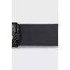 Black leather belt