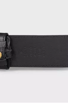 Black leather belt
