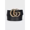 Black leather belt