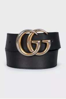 Black leather belt