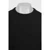 Straight cut blouse with a zipper on the back