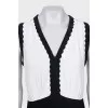 Straight dress with lace top