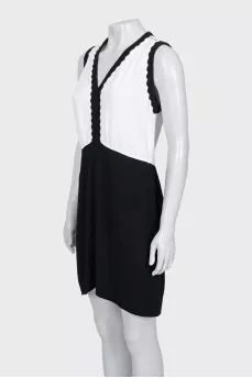 Straight dress with lace top