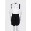Straight dress with lace top