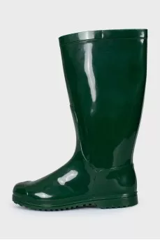 Green rubber boots