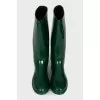 Green rubber boots
