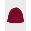 Hat with a signature print