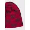 Hat with a signature print