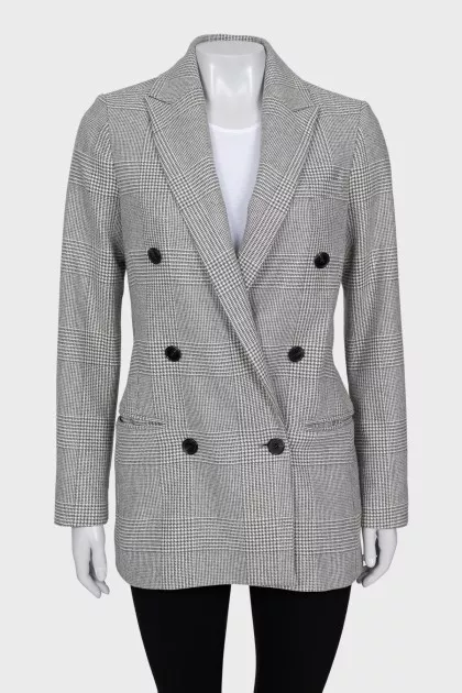 Wool jacket with a small print