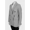Wool jacket with a small print
