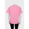 Pink T-shirt with brand logo