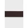 Brown belt with gold buckle
