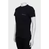 Straight T-shirt with branded embroidery