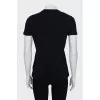 Straight T-shirt with branded embroidery