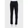 Men's black straight-leg jeans