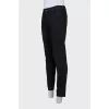 Men's black straight-leg jeans