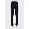 Men's black straight-leg jeans