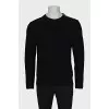 Men's black knitted sweater