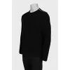 Men's black knitted sweater