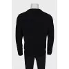Men's black knitted sweater