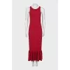 Red sleeveless dress