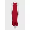 Red sleeveless dress