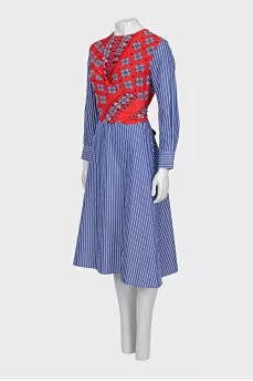 Striped wrap dress