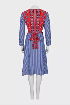 Striped wrap dress