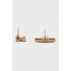 Gold-tone logo earrings