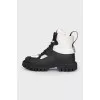White boots with tractor soles