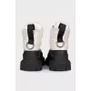 White boots with tractor soles