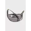 Silver leather bag