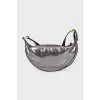 Silver leather bag