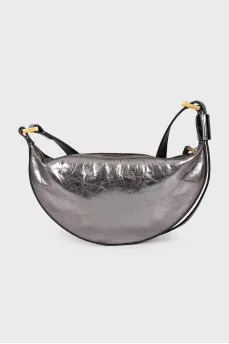 Silver leather bag