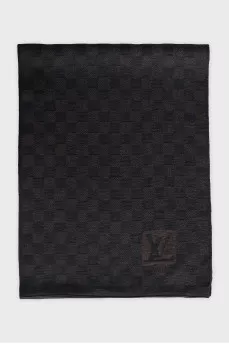 Men's woolen plaid scarf