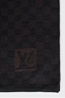 Men's woolen plaid scarf